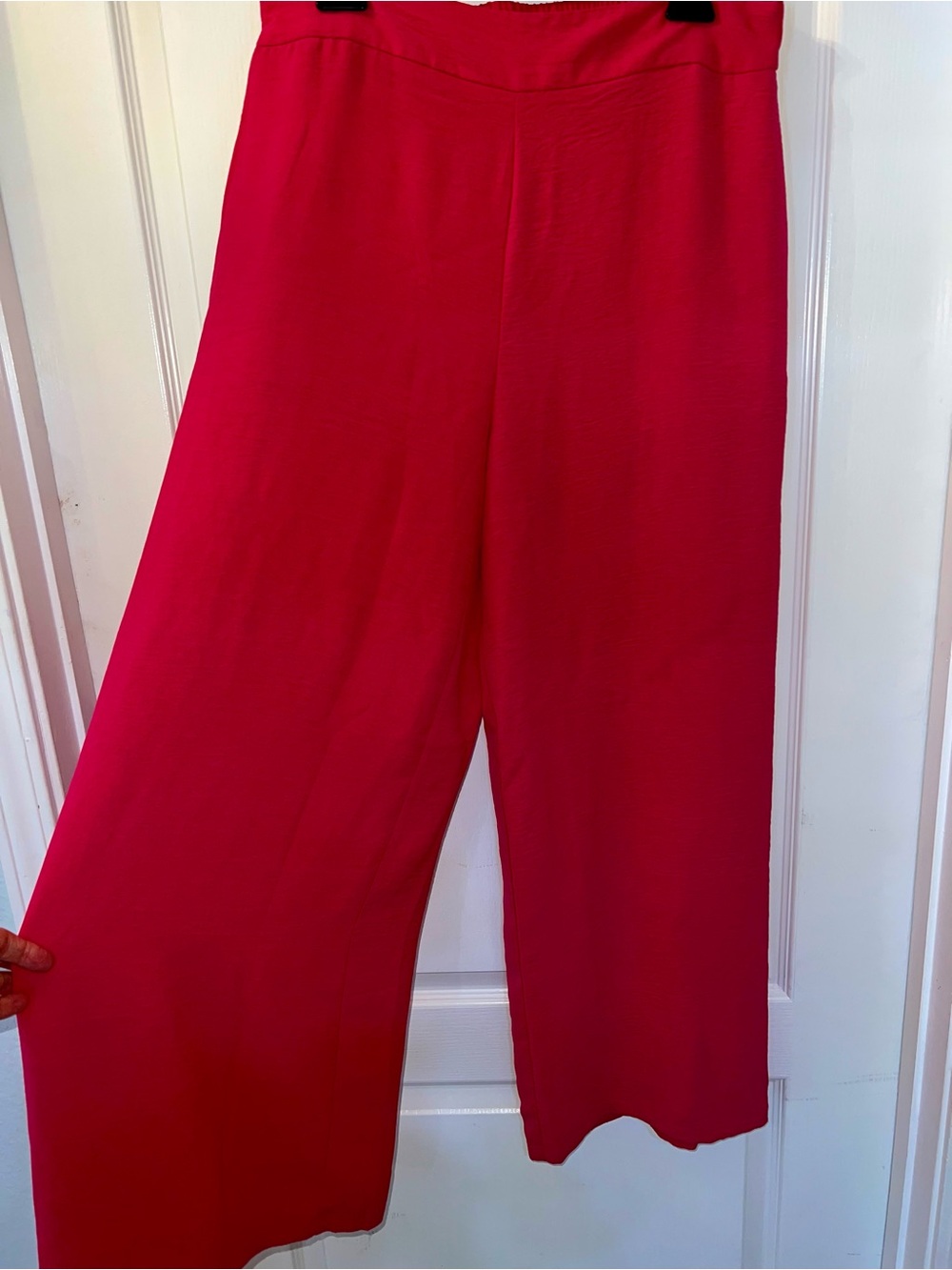 Women’s Pink Wide-Leg Pant suit with Tie Front - Picture 6 of 6